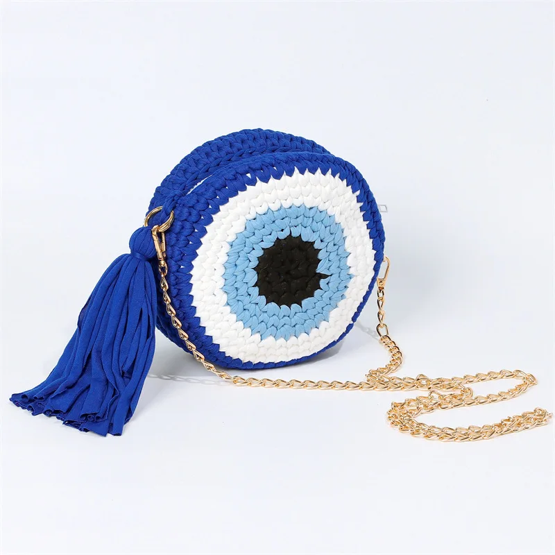 천 라인 짠 가방 대용량 큰 눈 괴물 레저 휴가 해변 가방 비스듬한 스팬 쉘 가방