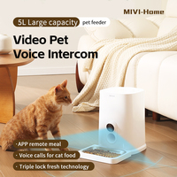 Smart 5L Pet Feeder With Intelligent Timed Bowl Automatic Wifi App Control Dog Cat Feeder Dispenser Food