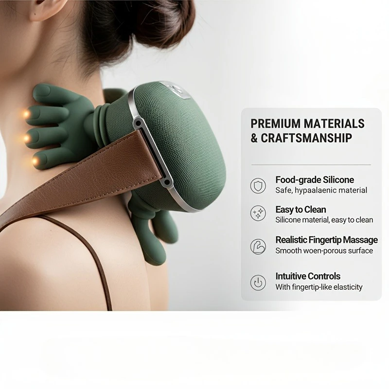 

Электрический массажер для шеи и плеч 2025: глубокий массаж тканей, эффект как от реального человека