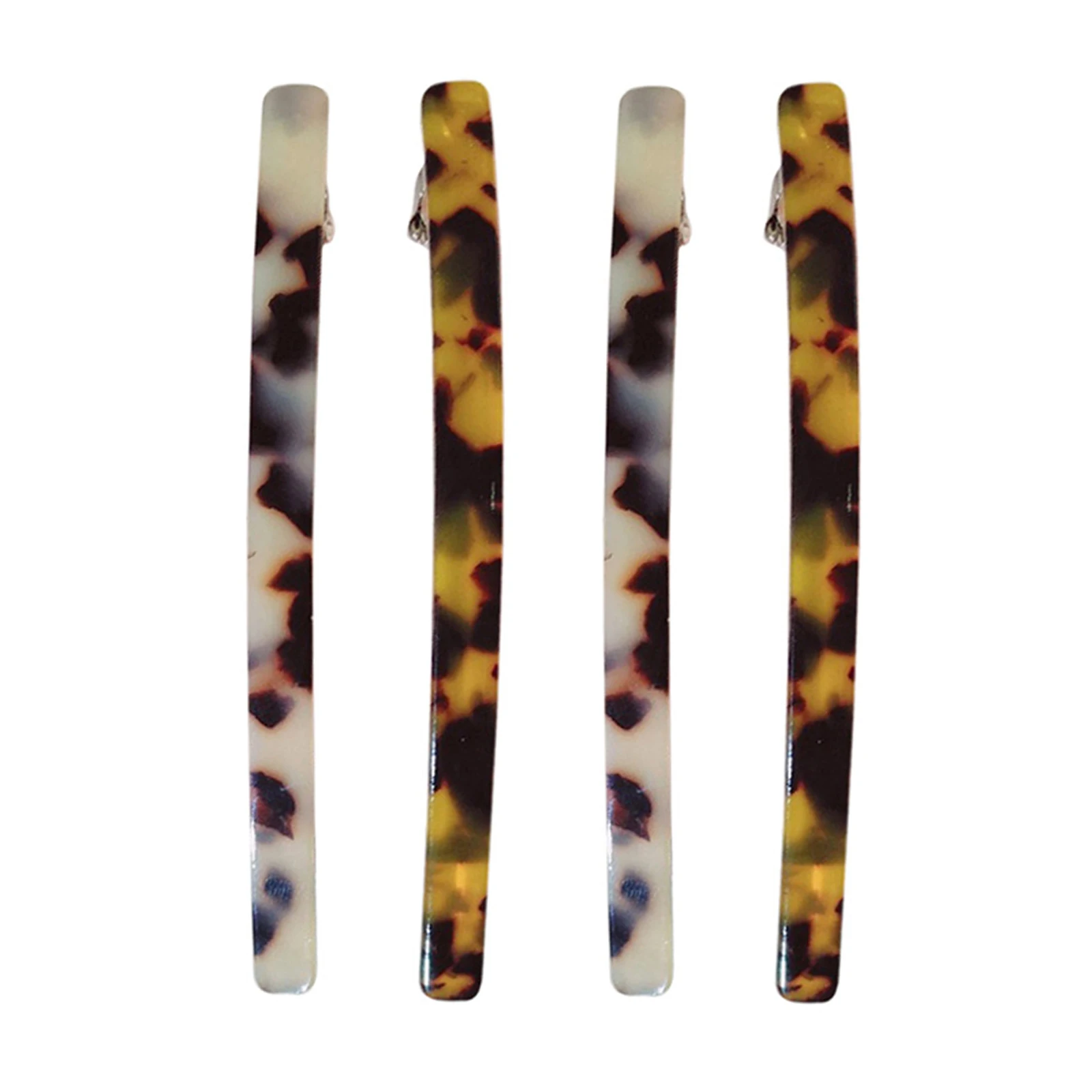 

4pcs Spring Hair Clip Women Barrettes Simple Hairpin Decorative Accessories Anti-Slip Stylish Leopard Design For Party Daily