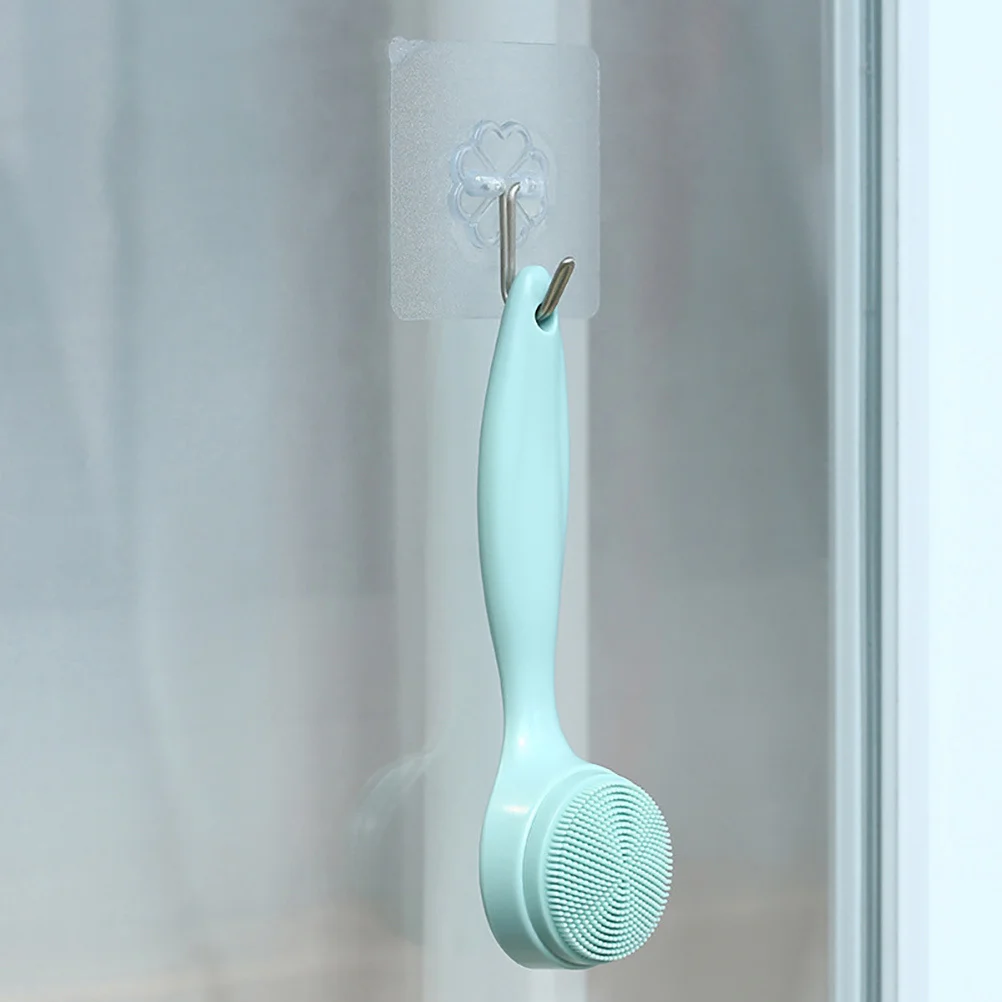 

Silicone Face Brush Long Handle Manual Facial Cleansing Tool For Blackhead Removal Dead Skin Exfoliating Washable