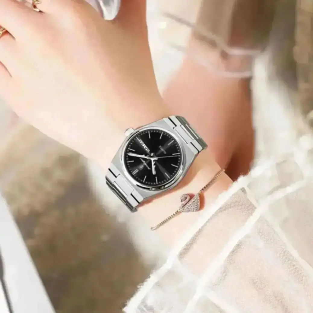 POEDAGAR ساعة نسائية أنيقة تاريخ الأسبوع مقاوم للماء مضيئة السيدات ساعة كوارتز الفولاذ المقاوم للصدأ موضة ساعات للنساء Reloj