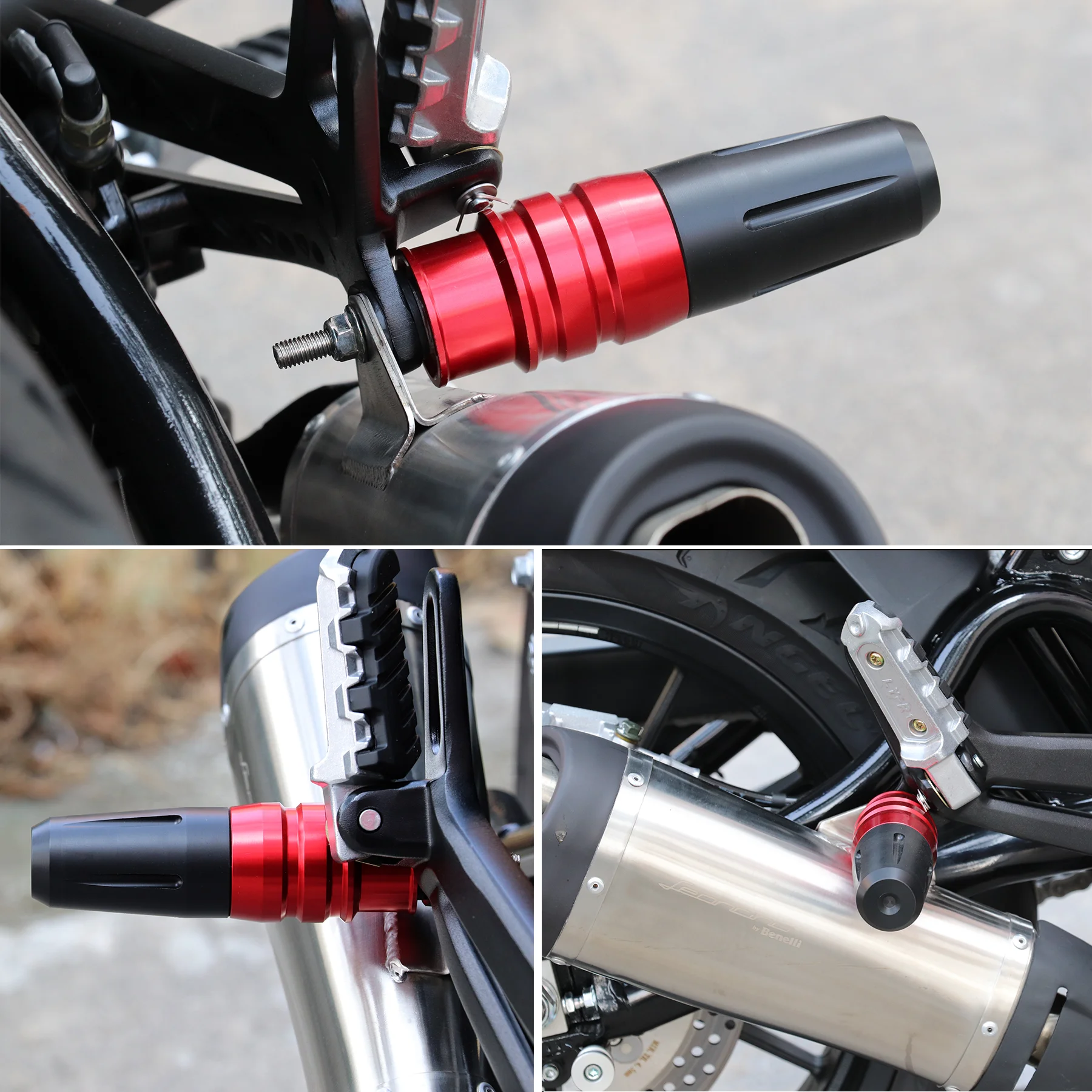 Almohadillas de protección contra caídas para escape de motocicleta, parachoques CNC, Protector anticaída para Suzuki GSX250R GW250 GSX150F Zongshen RE3