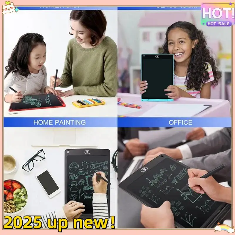 12 Inch LCD Writing Board Drawing Board Color Graffiti Board For Students Toys Christmas Birthday Gift Pink