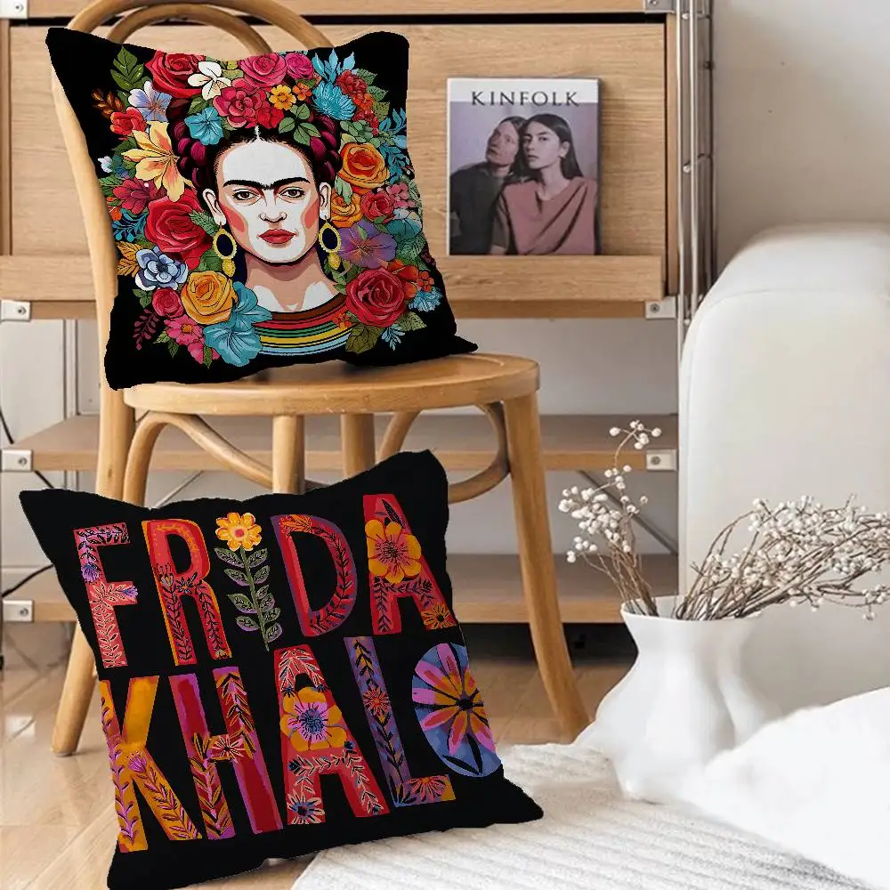 F-Frida K-Kahlo Personalized Picture Text Home Decorative Pillows Household Gifts 45x45cm