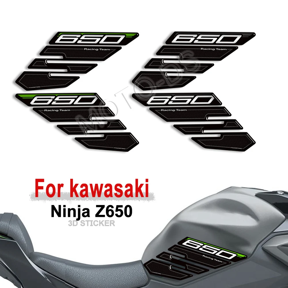 

Motorcycle Stickers Protector Gas Fuel Oil Kit Knee Tank Pad Grips Decals For kawasaki Ninja Z650 Z 650 2020 - 2023 2024 2025