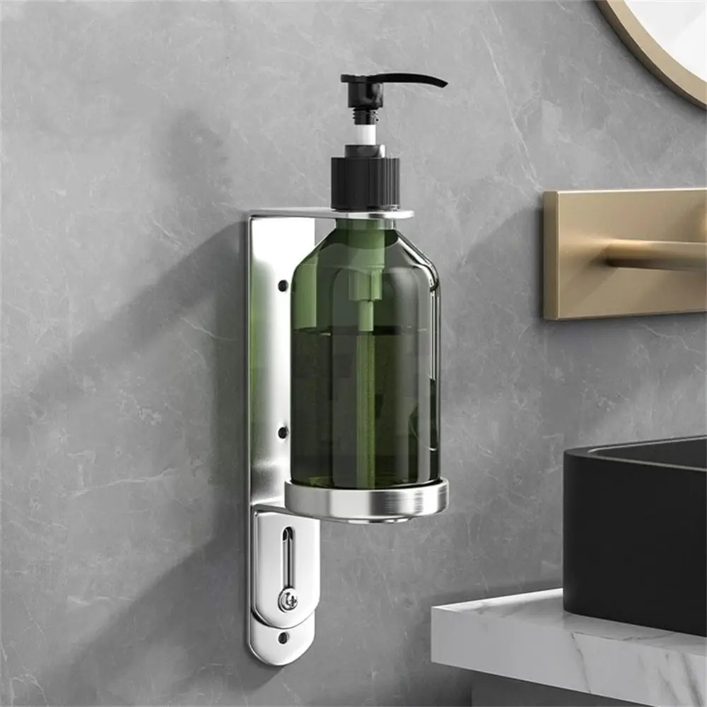 Refillable Wall Mounted Soap Dispenser Stainless Steel No Need for Drilling Pump Bottle Convenient Leak-proof