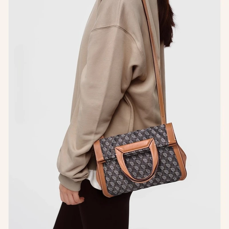 DISSONA 2025 bolso plegable para mujer, nuevo bolso de hombro con estampado Vintage, maletín de la suerte, bolso de viaje Unisex