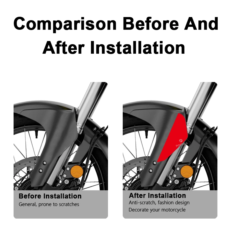 POSFIRA Motorcycle Front Fender Sticker Vinyl Decals for Aprilia Tuareg 660 Tuareg660 2025 2024 2023 2022 Motorbike Accessories