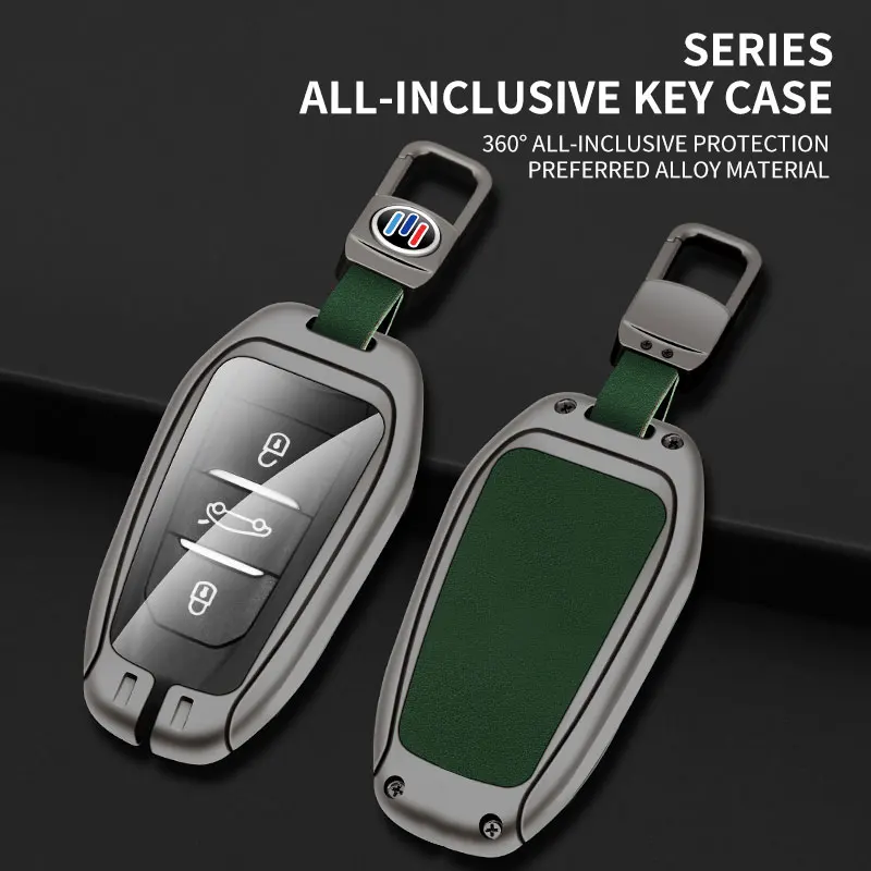 Zinc alloy Car Key Protective Case para Peugeot 3008 307 308 207 208 407 508 206 2008 301 5008 car gadgets accesorios para llave