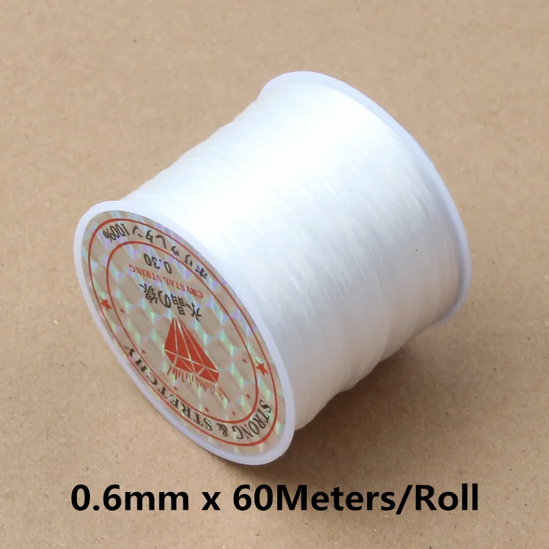 60M Strong Elastic Beading Cord for Jewellery Making