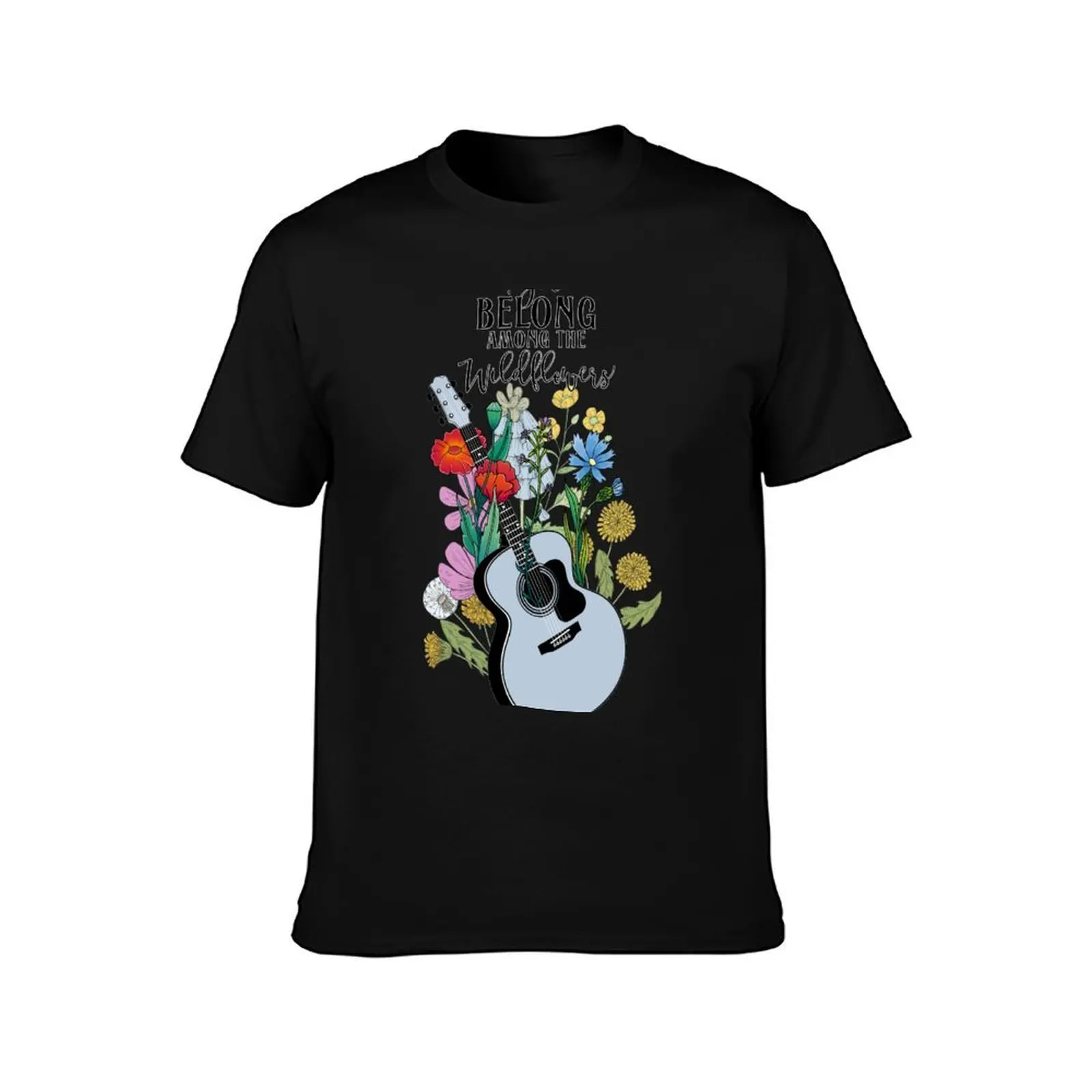You Belong Among The Wildflowers T-Shirt, Summer Casual Cotton Tee, Oversized Streetwear Tops, Vintage Graphic Print