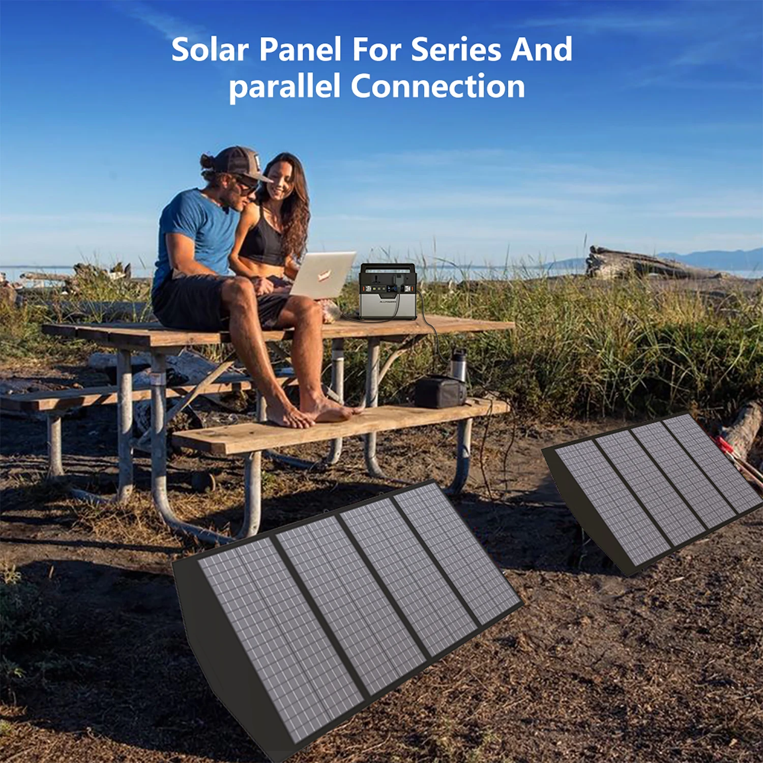 Imagem -06 - Allpowers-carregador Solar Móvel Painel Solar Dobrável dc Saída Usb Terno para Laptops Power Station Camping 18v 140w