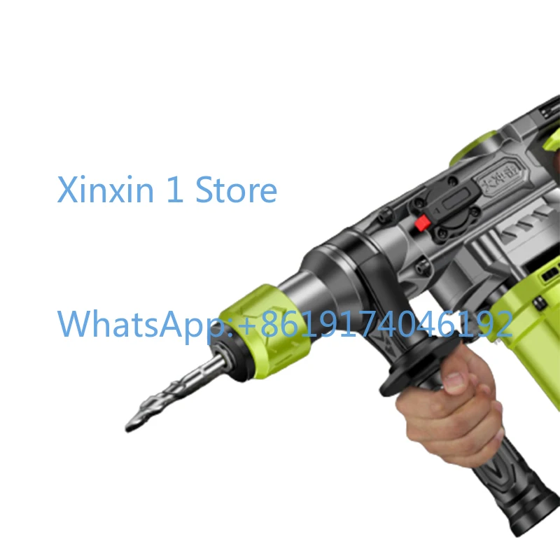 220V Four Pit Collet 3Function Electric Hammer/Pick/Drill Punching Through Walls Decorating Slotting Impact Concrete Power Tools