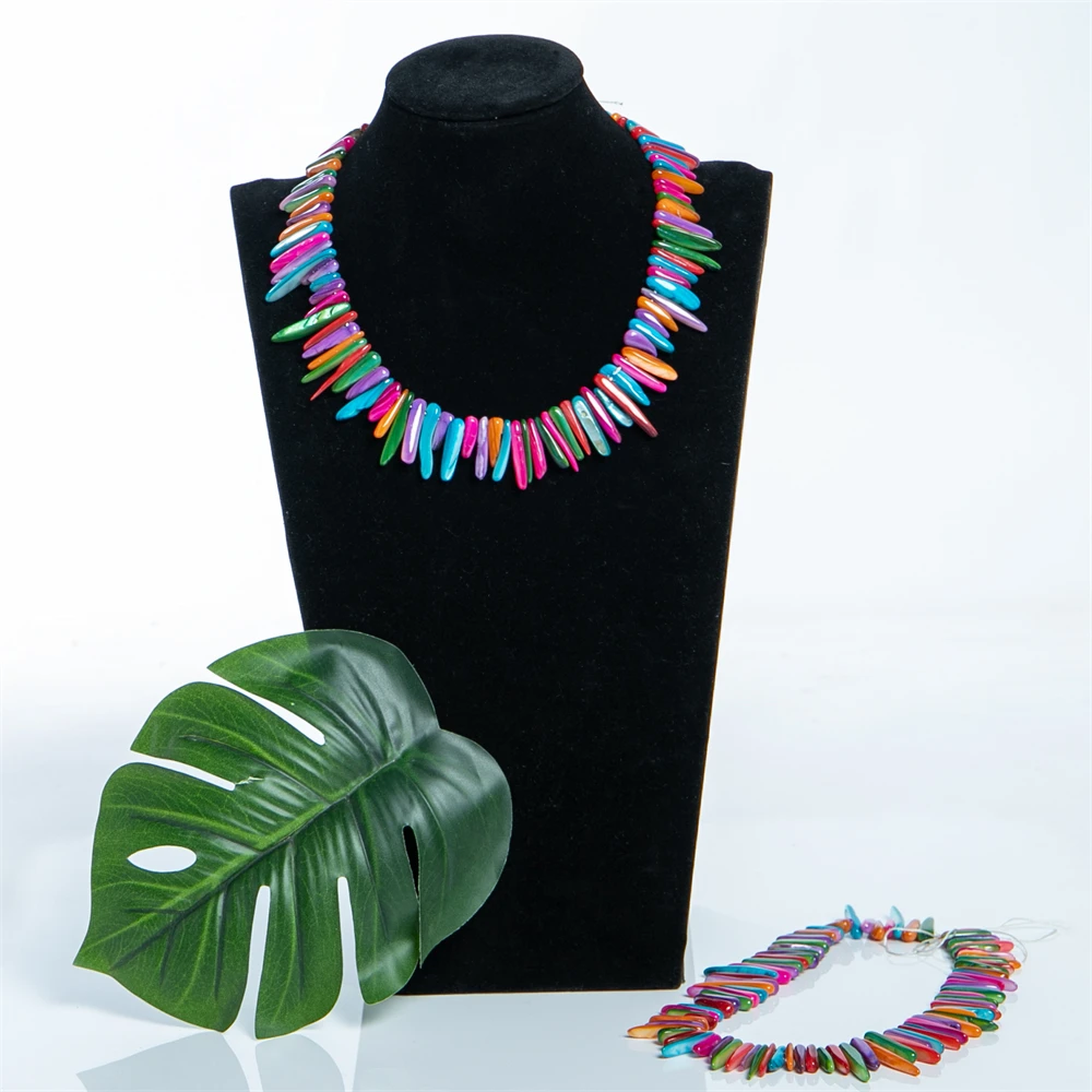 3PCS Colorful Puka Shell Beach Choker for Men Women Boho Handmade Irregular Shell Cowrie Necklace Summer Beach Vacation Jewelry
