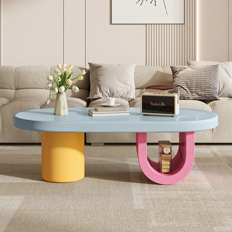 

Nordic Style Minimalist Coffee Table Modern Trendy Kawaii Living Room Coffee Table Unique Aesthetic Table Basse Home Furniture