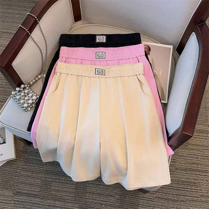

150Kg Plus Size Women's Hip 150 Summer High-Waist Five-Point Shorts Loose Wide Leg Casual Pants 4XL 5XL 6XL 7XL 8XL 9XL