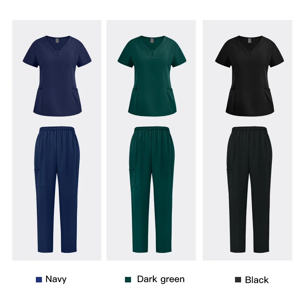 Vêtements de lavage des mains, vêtements de travail médical, costume de médecin et d'infirmière, décontracté, ample, grande taille, uniforme multicolore, Logo personnalisé gratuit