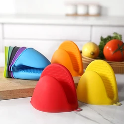 1 Pc Silicone Heat Resistant Gloves Clips Insulation Non Stick Anti-slip Pot Holder Clip Cooking Baking Oven Mitts