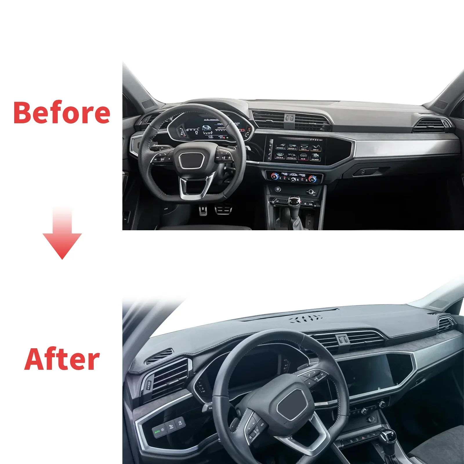 fit for Audi Q3 2024 2023 2022 2021 2020 2019 Dashmat Dashboard Cover Pad DashMat Sunshade Car Accessories Protective Carpet view 2