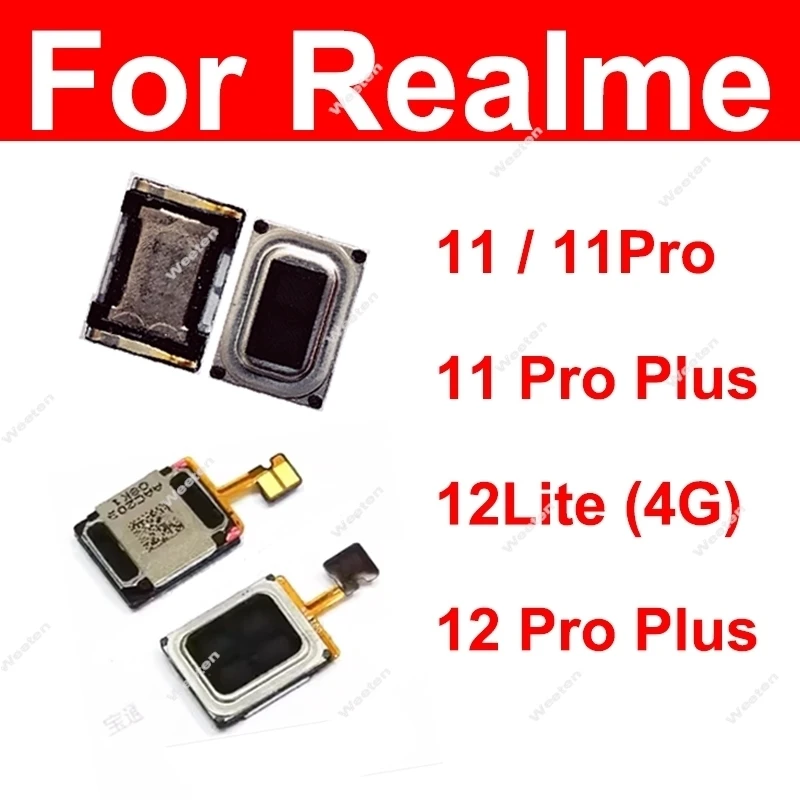 

Earpiece Speaker For Realme 11 12 Pro Plus 12X 12 Lite 4G 5G Top Earpiece Speaker Flex Cable Ear Sound Receiver Parts