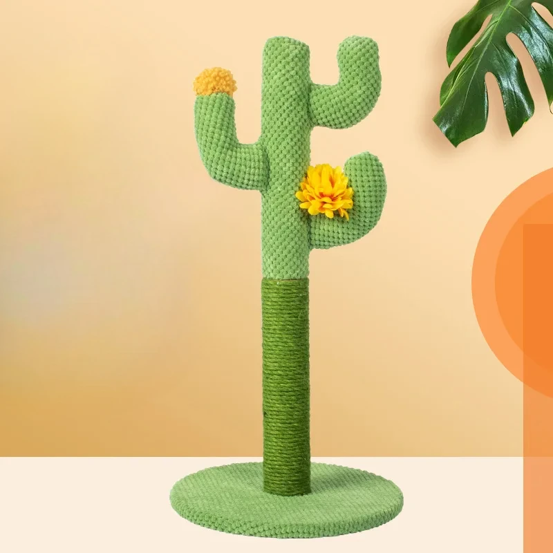 Cactus-Shaped Cat Scratching Board Interactive Kitten Scraper Cat Climbing Frame Toy for Adult and Young Cats