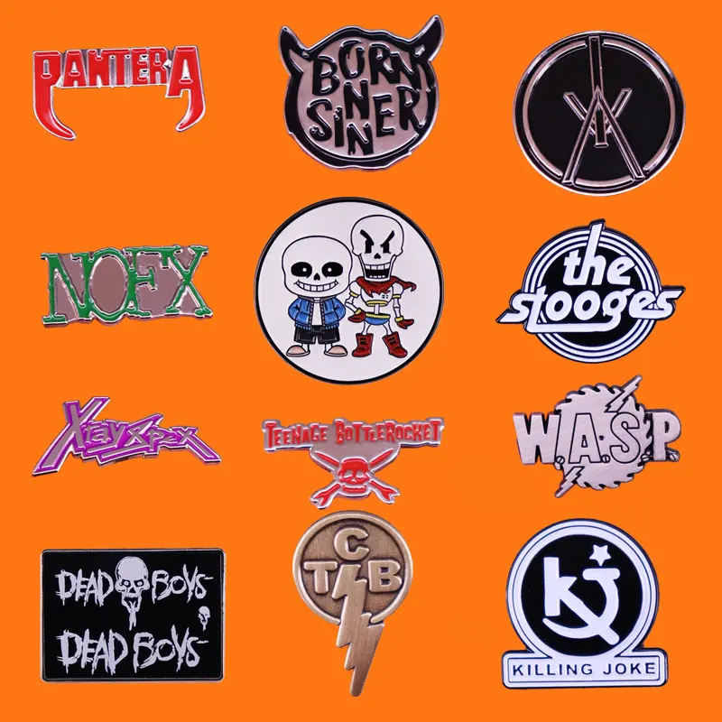 Fashion Rock Band Metal Brooch Collecting Send Friend Fans Boutique Medal Gift Decorate Badges Creativity Music Enamel Pins