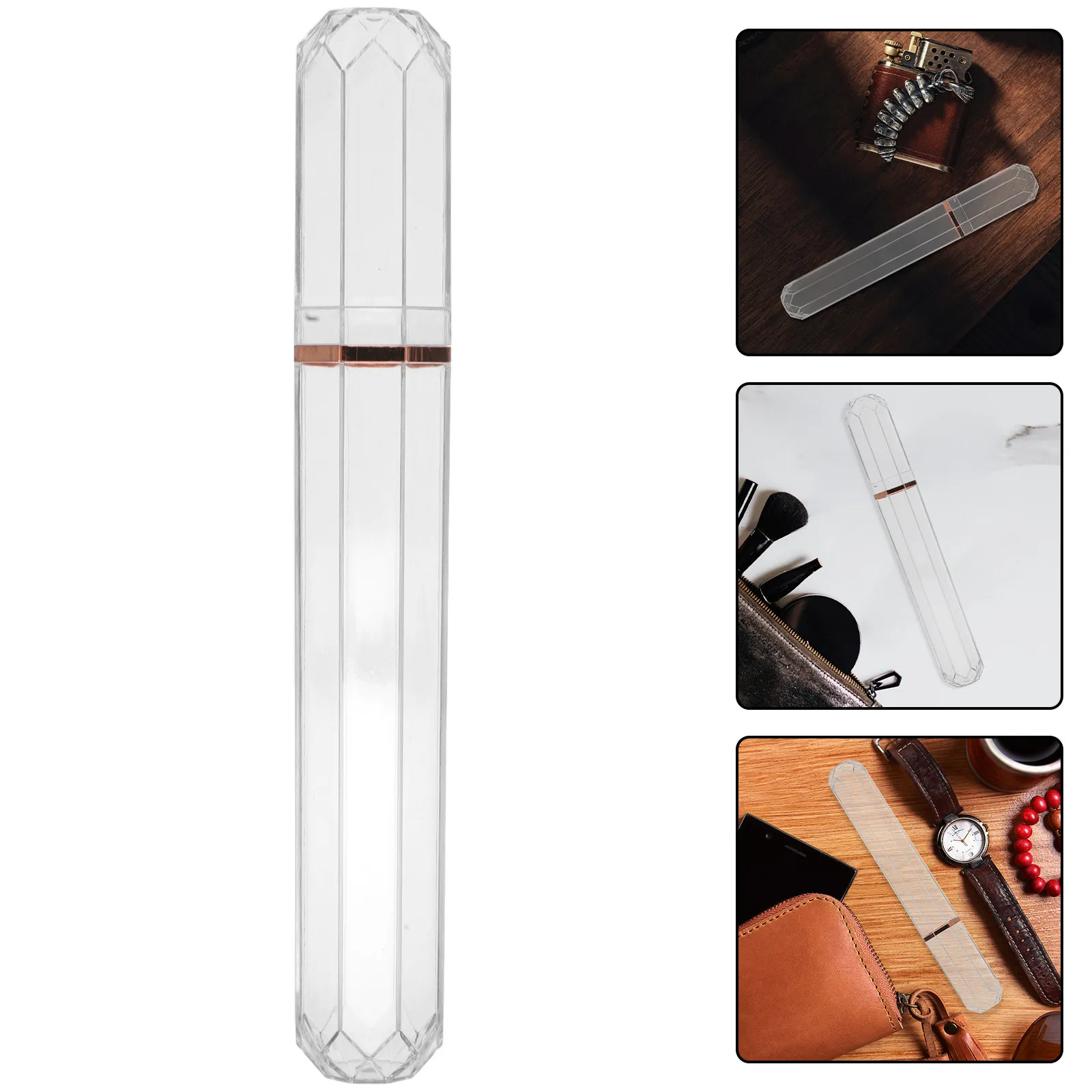 

Transparent Acrylic Cigarette Holder Portable Sealed Saver Waterproof Storage Box For Travel Business Protection Humidity