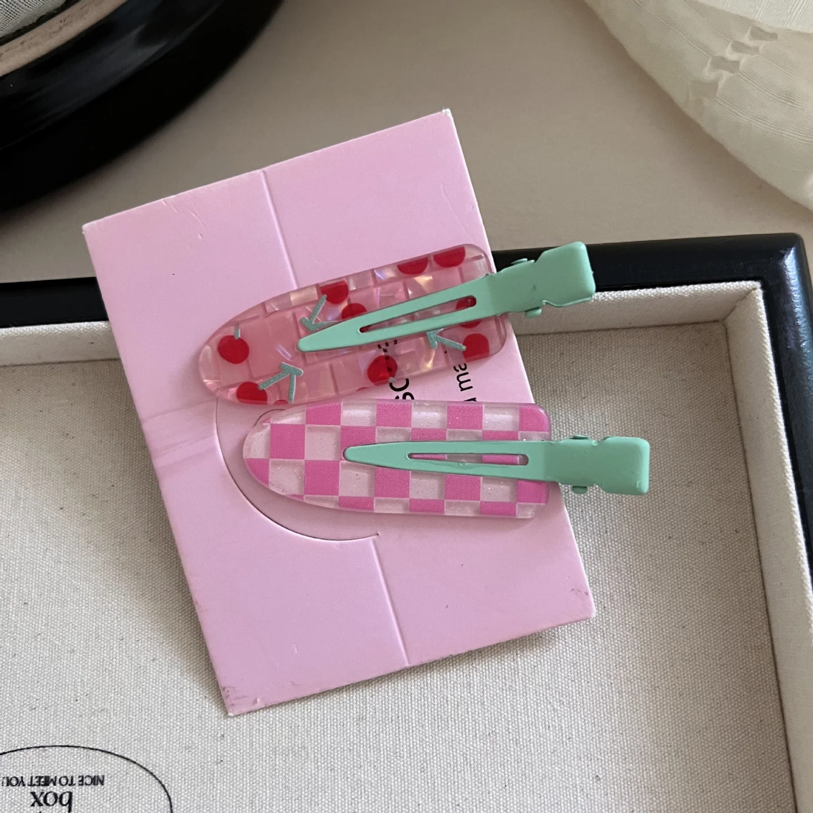 2/10 stücke Candy Farbe Obst Haar Bang Clip Sommer Haarnadel Keine Falte Acryl Haarspange Haar Seite Klemme Für mädchen Haar Zubehör – Detail 1
