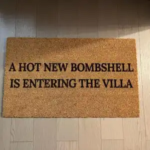 Customized Text Words Coir Doormat Anti-slip Super Absorbent Island House Welcome Doormat Funny Housewarming Gifts Rugs