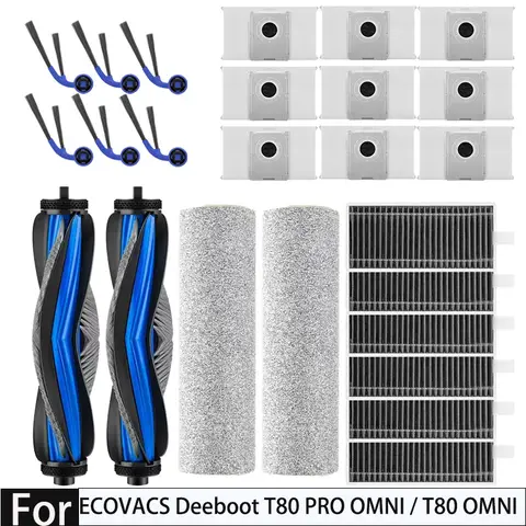 For ( ECOVACS T80 PRO OMNI / T80 OMNI ) Vacuum Parts Main Roller Mop Cloth Side Brush Dust Bag HEPA Filter Accessories