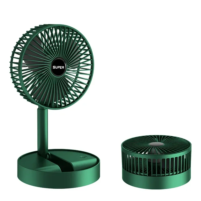 Portable USB Rechargeable Telescopic Mini Fan - Low Noise, High Battery Life - Standby Office Household Electric Fan