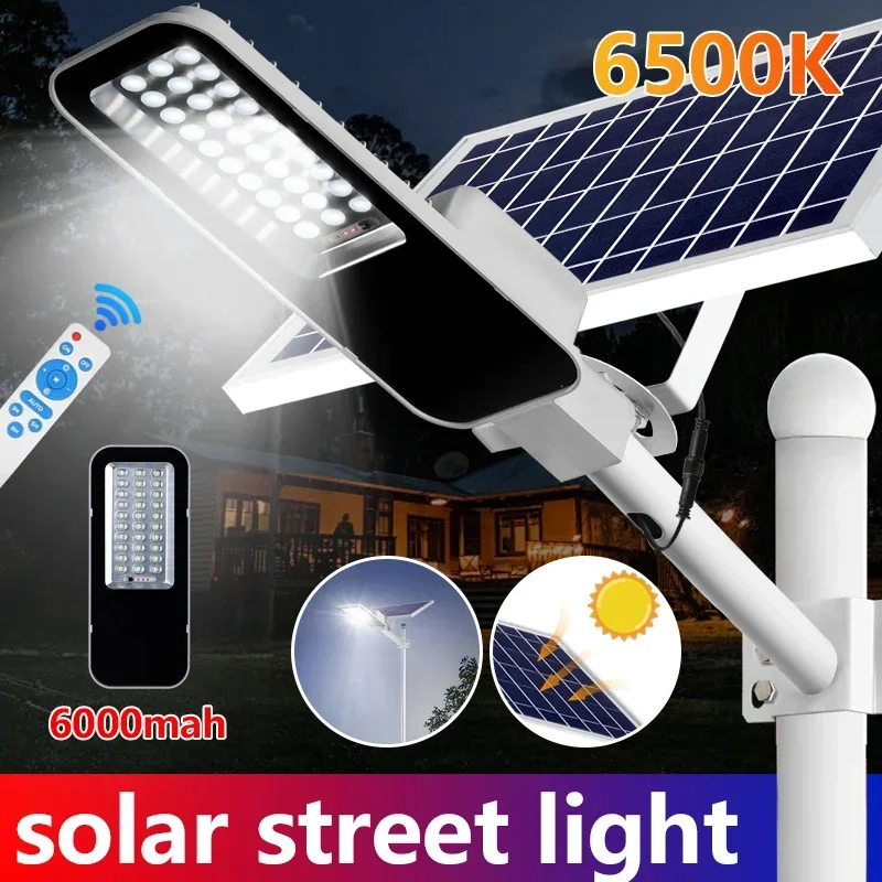 Imagem -02 - Super Bright Split Solar Street Light Led Street Light Lâmpadas de Rua do Quintal Iluminação de Inundação Lâmpada de Parede