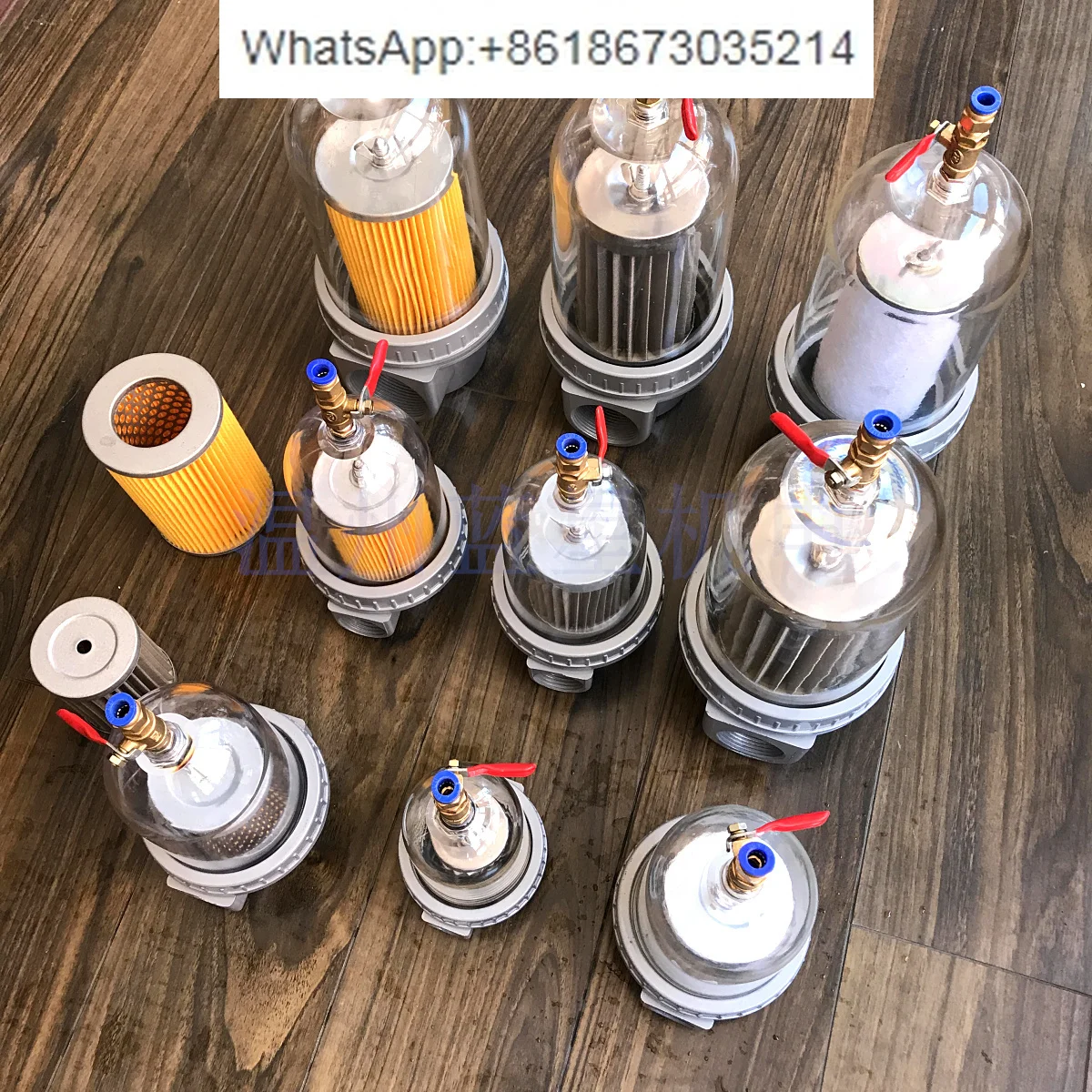 Vacuum pump water-gas separator, stainless steel filter element intake air oil-water impurity particle gas-liquid filter