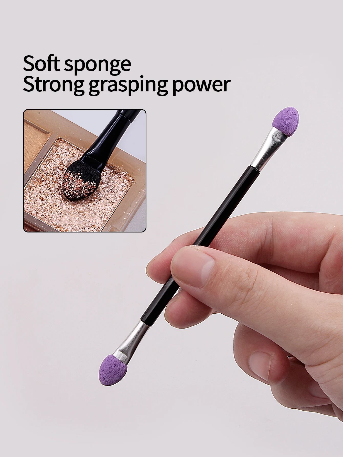 50/10PCS Professional Sponge Stick Eyeshadow applicator Makeup Brush Double head Eyeshadow Brush Mini Portable Sponge nail brush