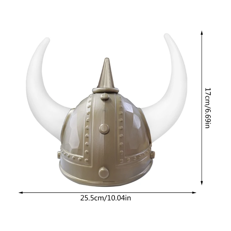 Casco vikingo, accesorios para disfraz Cosplay, sombrero, accesorios para escenario, sombrero con cuernos D5QA