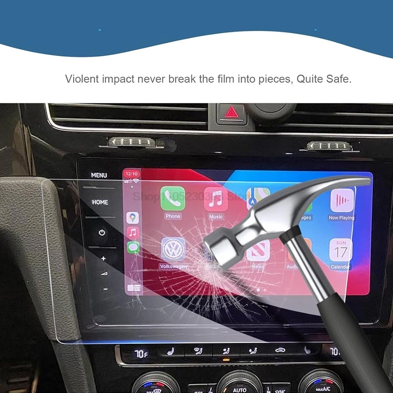 Tempered glass screen protector for Volkswagen VW Tiguan 2 II MK2 GTE Allspace 2017-2023 car Navigation infotainment Protector