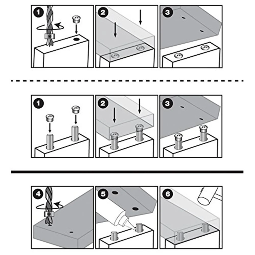 จุด Pins Dowel Center Dowel Center Point Pins ไม้ Marker Hole Tenon Center ชุดเงิน 10 ชิ้น 10X6 มิลลิเมตร/8 มิลลิเมตร/10 มิลลิเมตร/12 มิลลิเมตร