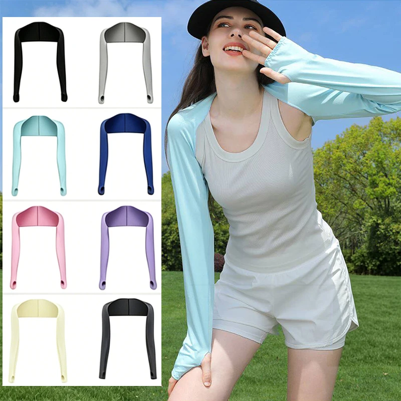 xale-protetor-solar-estilo-ciclismo-feito-de-seda-gelada-com-elasticidade-bidirecional-design-de-camada-externa-protecao-uv-mangas-sem-dedos
