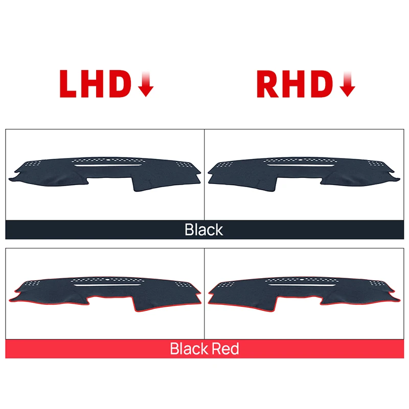 لتويوتا كامري XV40 2007 2008 2009 2010 2011 غطاء لوحة سيارة عدم الانزلاق السجاد المضادة للأشعة فوق البنفسجية تجنب منصات مضيئة الملحقات #4