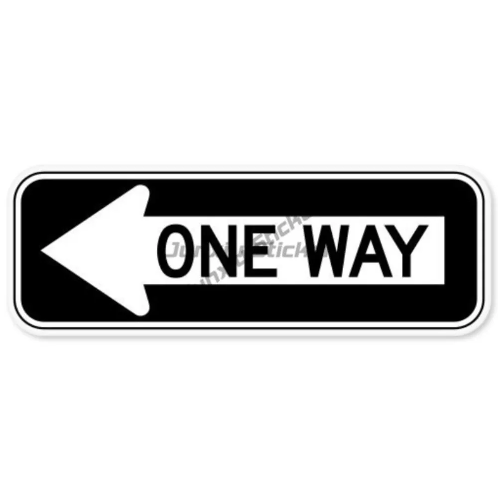 

One Way Street Sign Car Bumper Sticker Window Decal Waterproof Scratch-proof Exterior Stickers