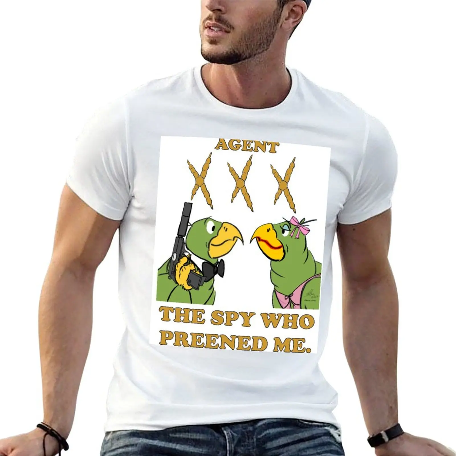 Agent Triple Talon. The Spy Who Preened Me. T-Shirt Big and Tall Gym T-Shirt