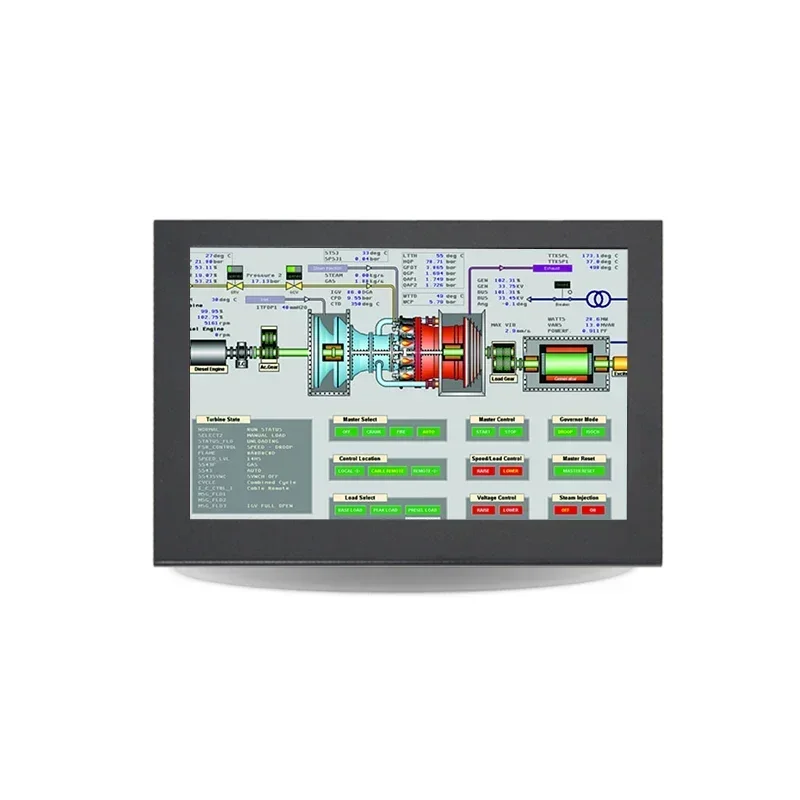 Personalizado 10,1 15,6 27 pulgadas capacitivo de alta confiabilidad HD TFT pantalla de montaje en panel resistente Monitor de pantalla táctil LCD Industrial