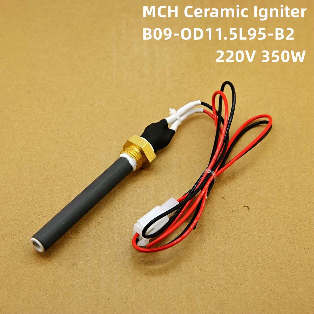 G3/8 screw 220V 350W pellet stove Igniter BBQ ceramic ignition rod for fast ignition, safety and energy-saving