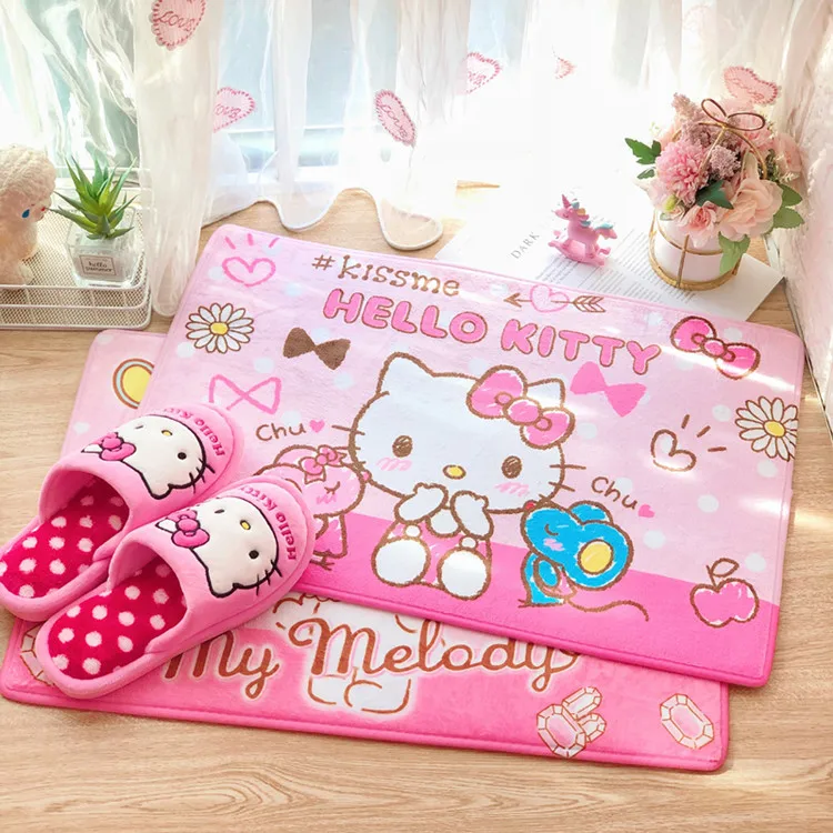 Sanrio Printed carpet Cute cartoon HelloKitty Living room home decor Sofa table carpet Anti-skid mat leisure mat absorbent mat