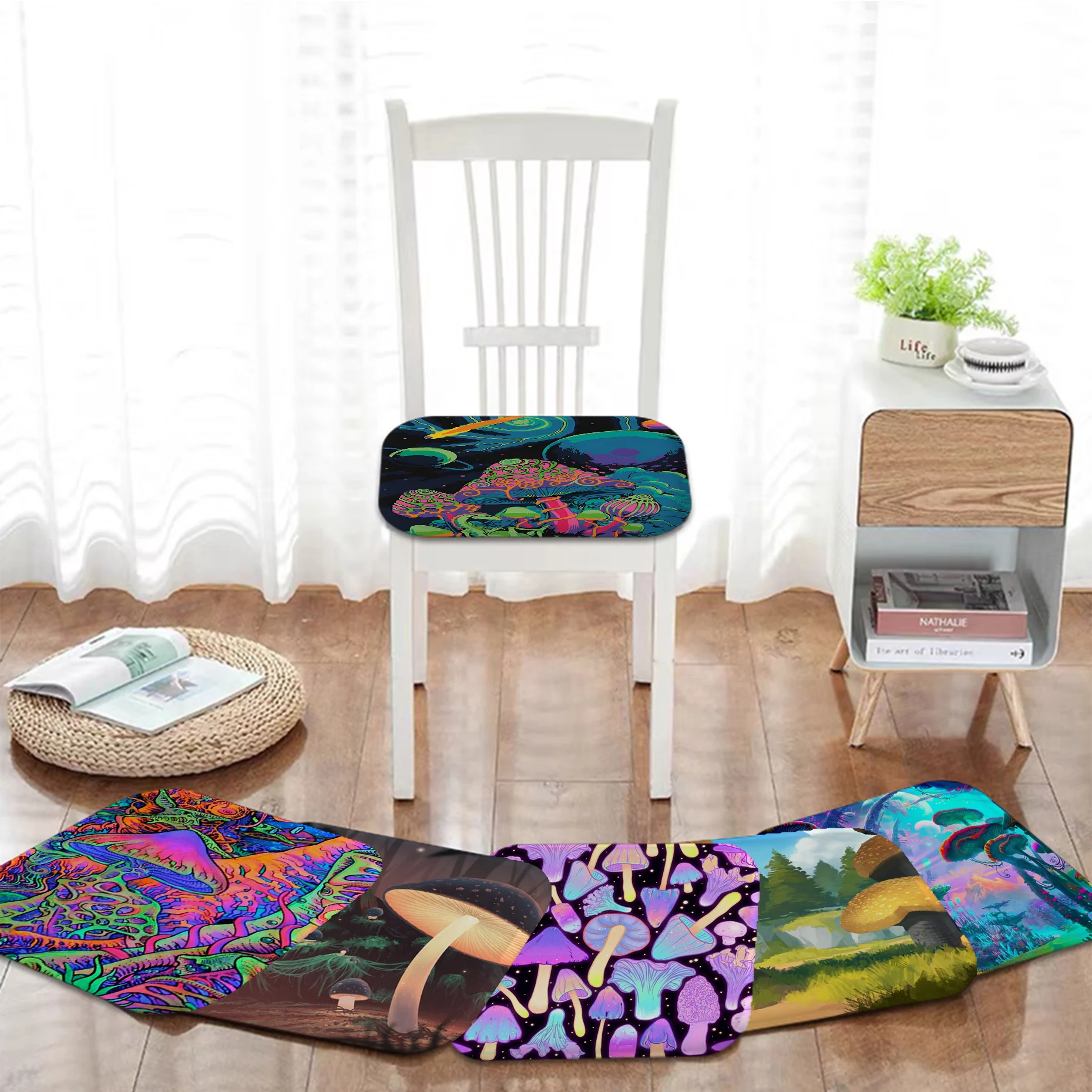 

Mushroom Cushion Mat Modern Minimalist Style Sofa Mat Dining Room Table Chair Cushions Unisex Fashion Anti-slip Cushion Pads