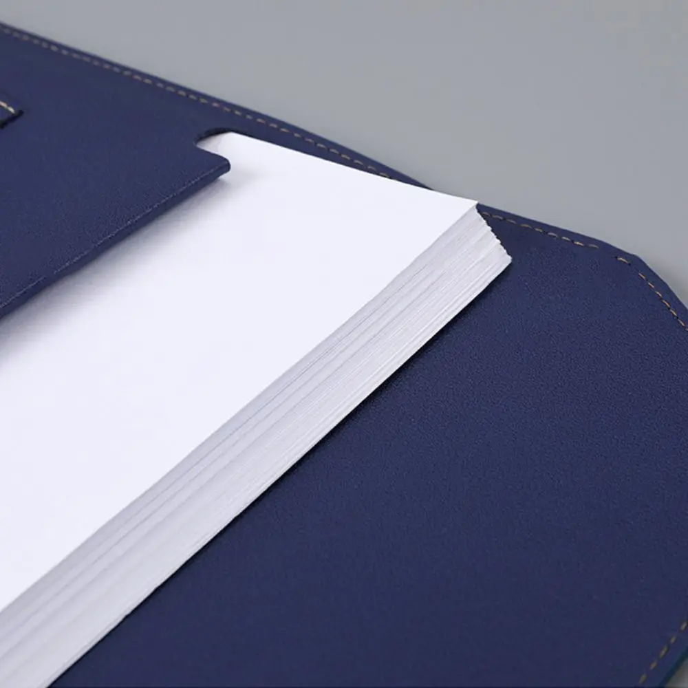 Large Capacity A4 Business Leather Document Bag Waterproof Thickened Storage Data Bag Simple Portable Data Archive Bag Paper