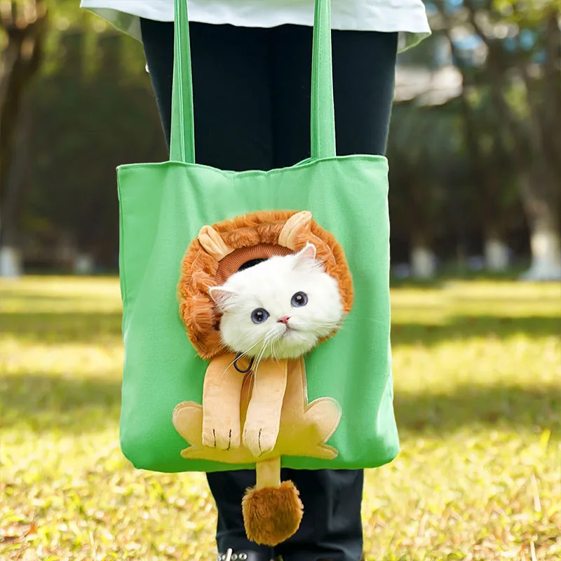 Soft Pet Carriers Pet Canvas travel Bag Shoulder outdoor carrier Bag Cats and Dogs Tote Bag Small Pet Carrier Bag Fashionable Br