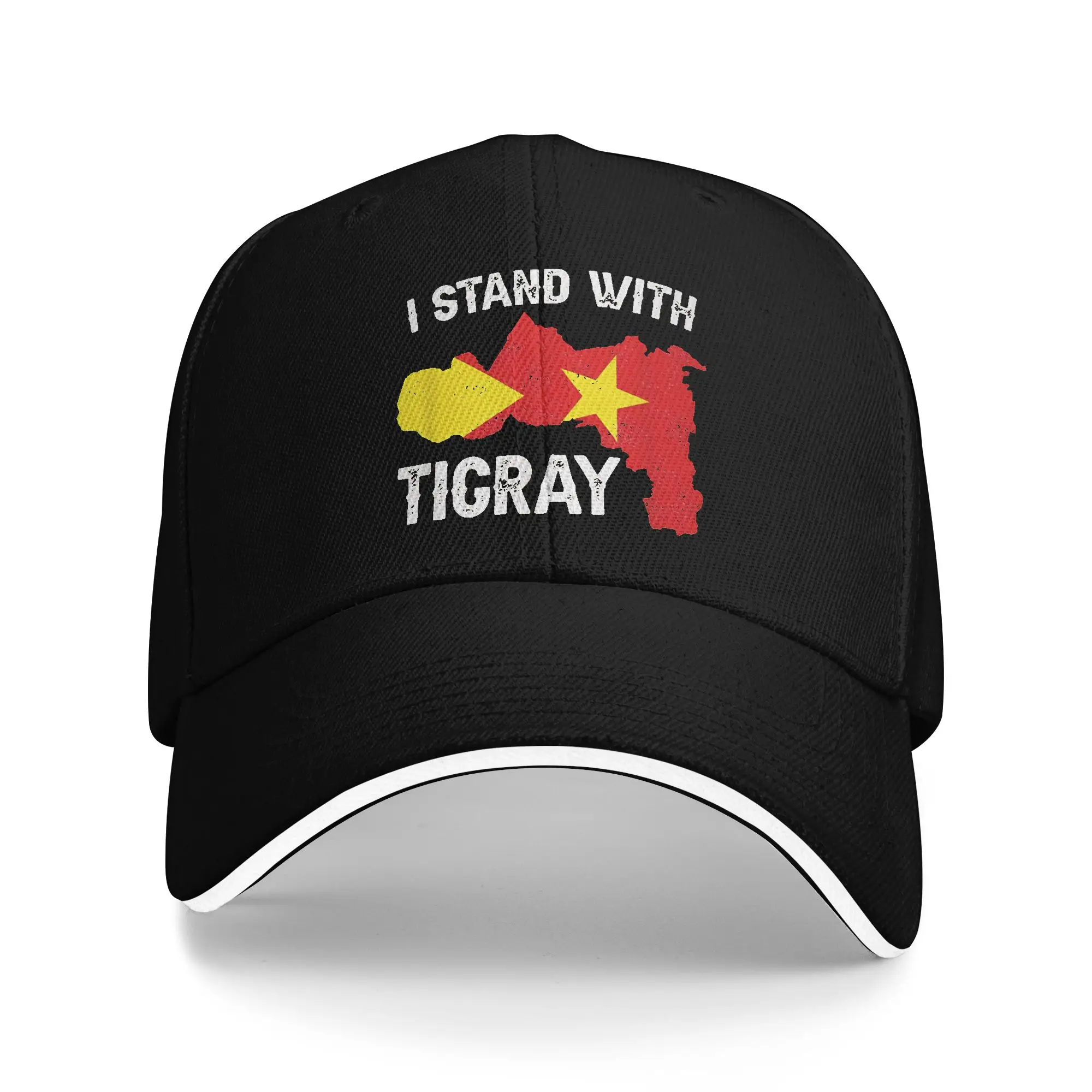 I Stand With Tigray Flag  Baseball Cap Outfits Vintage  Sun Caps For Unisex Golf Headewear  Adjustable Fit