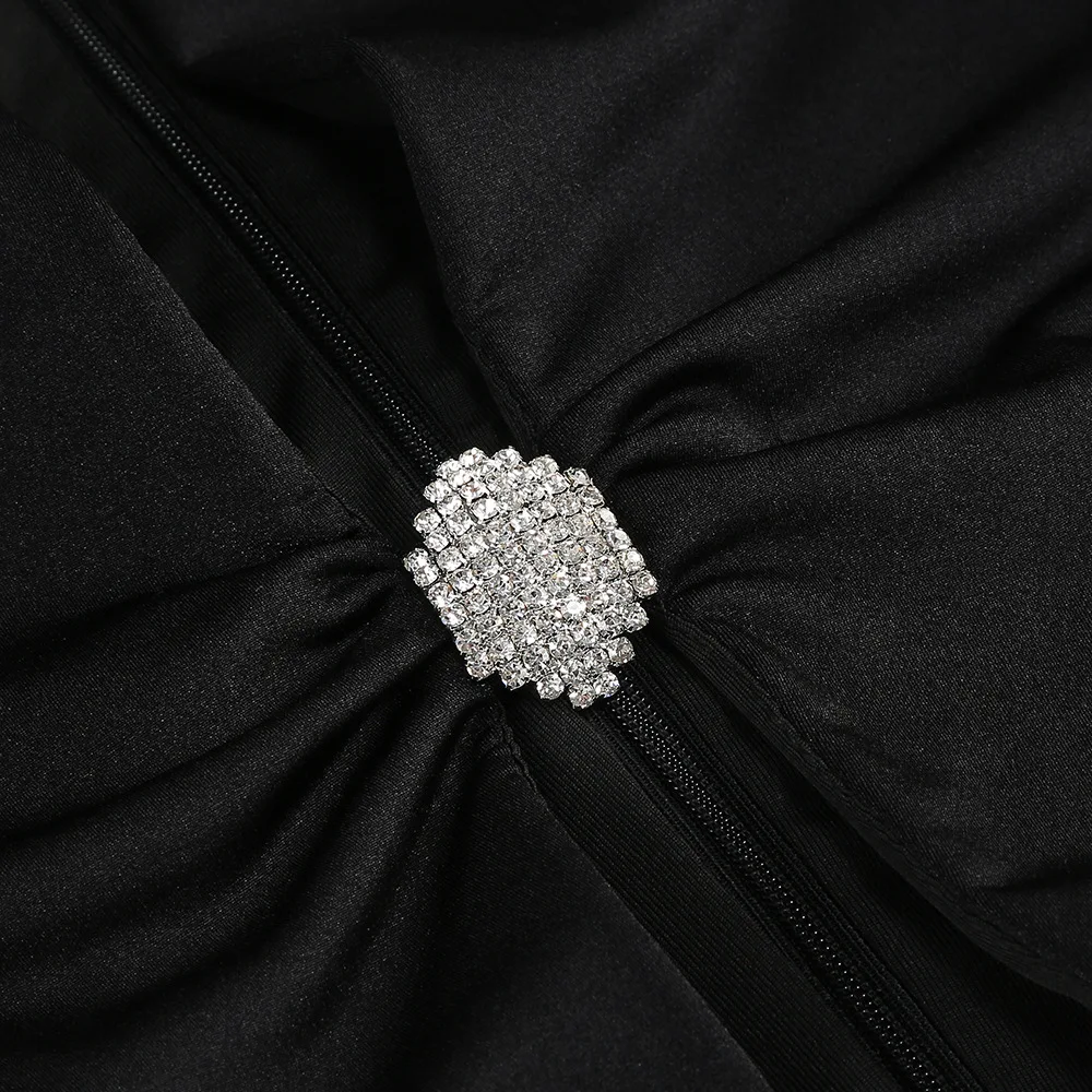 فستان نسائي صيفي مثير موديل 2025 مكشكش للحفلات والنوادي فستان قصير بأكمام طويلة وحفلات الكوكتيل وحفلات الزفاف فساتين قصيرة